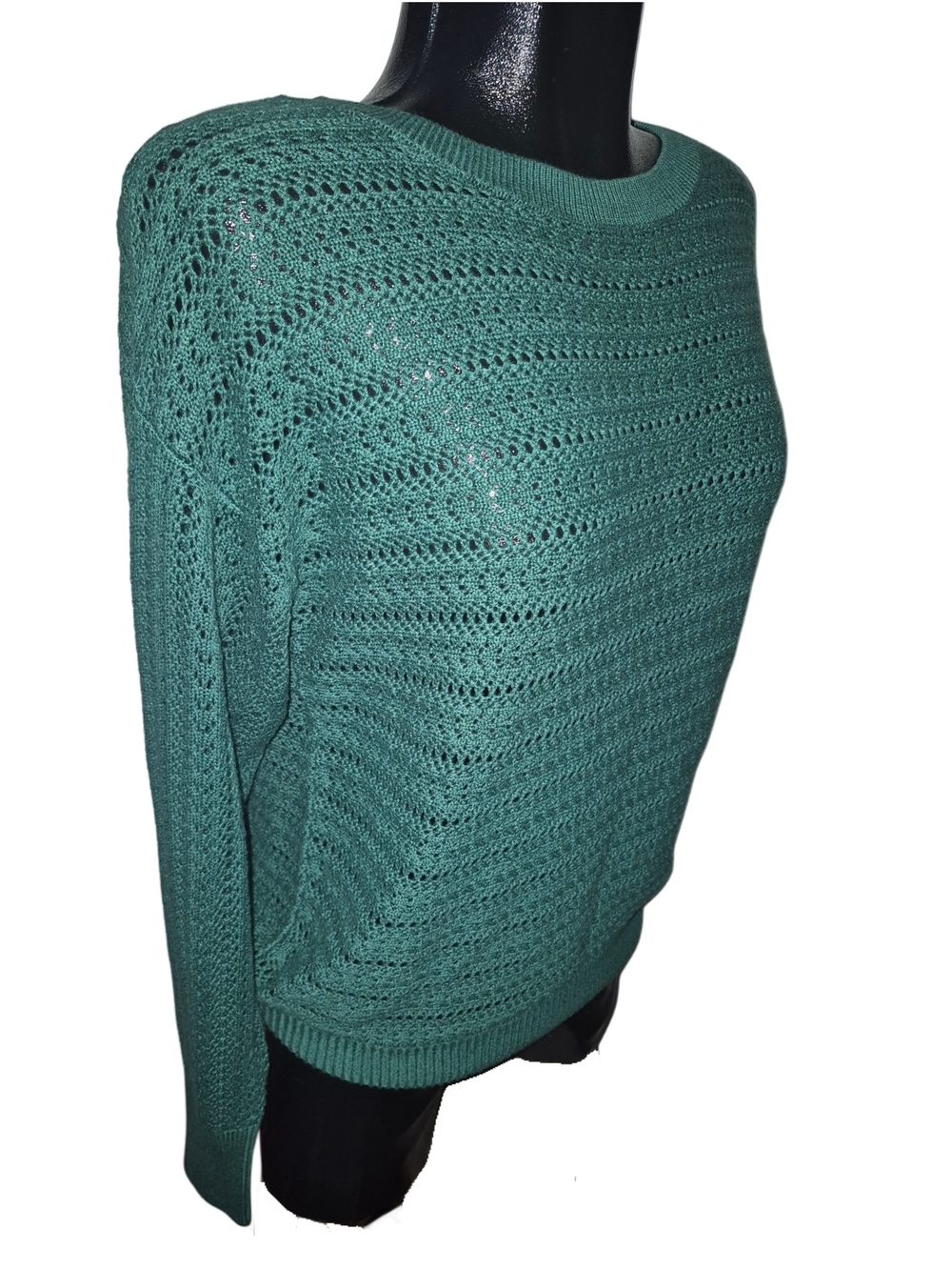 Reitman's Women’s Teal Open-Knit Sweater NWT Size S - Picture 2 of 6